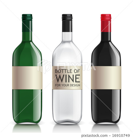 Realistic glass bottles empty transparent set Realistic glass bottles empty transparent set 16910749