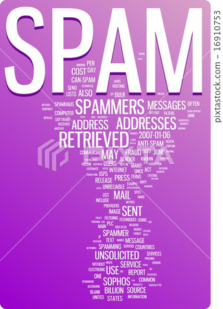 Spam word cloud illustration. Graphic tag collection Spam word cloud illustration. Graphic tag collection 16910753