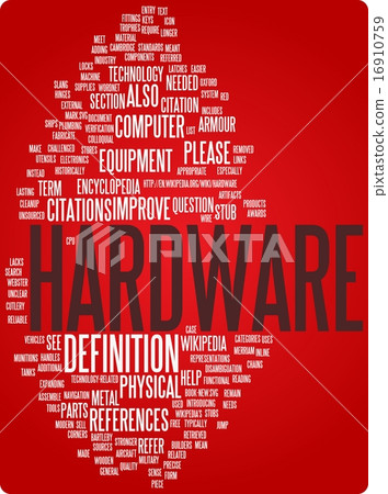 Hardware word cloud illustration. Graphic tag collection Hardware word cloud illustration. Graphic tag collection 16910759