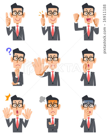 男性，商人，受薪工人，員工，手勢，面部表情，公司，情感，變化 16911188