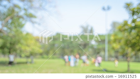 Defocused background of green park in the city Defocused background of green park in the city 16911525