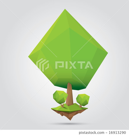 Conceptual polygonal tree. vector Illustration 16913290