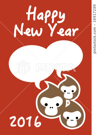 猴生肖 新年賀卡材料 2016 16917289