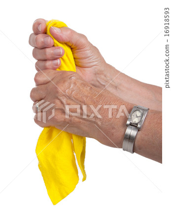 Old woman cleaning 16918593