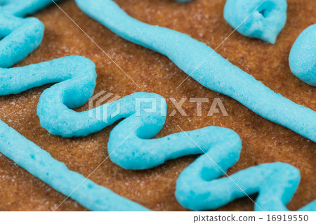 Blue glaze gingerbread cookie Blue glaze gingerbread cookie 16919550