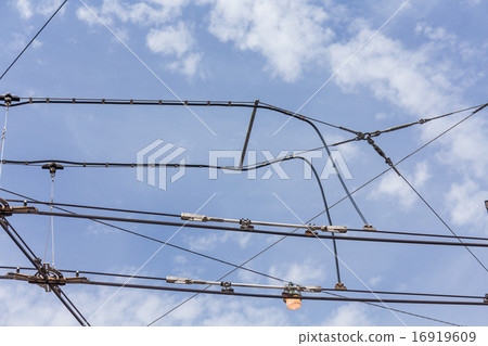 trolley trolleybus electricity cable lines trolley trolleybus electricity cable lines 16919609