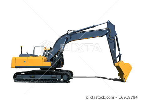Yellow new excavator 16919784