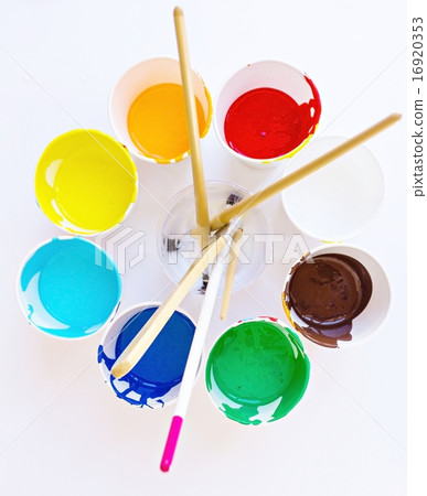 Watercolor paints and brushes Watercolor paints and brushes 16920353