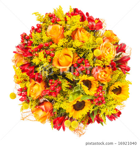 beautiful colorful fresh flowers bouquet... - Stock Photo [16921040] - PIXTA