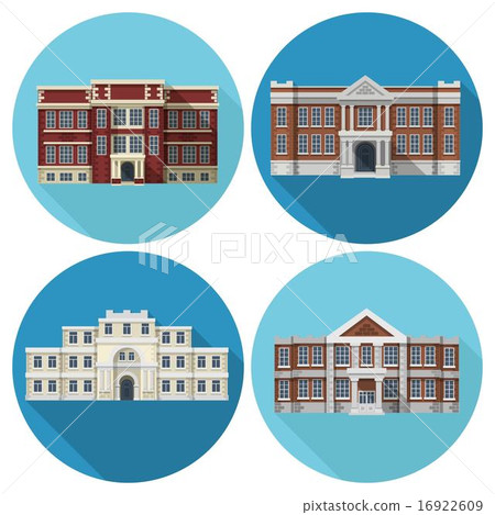 School Building Flat School Building Flat 16922609