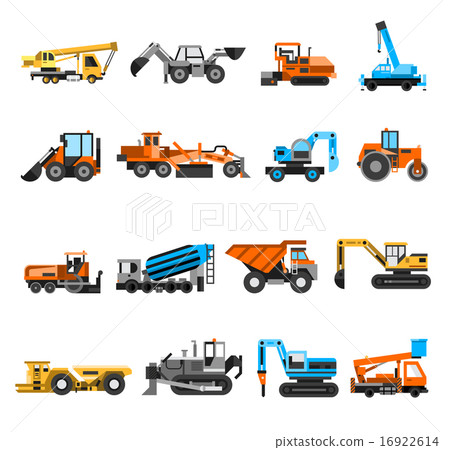 Construction Machines Icons Set 16922614