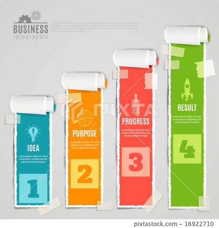 Paper Stage Infographic Set Paper Stage Infographic Set 16922710