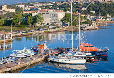 Sailing yachts and boats are moored in port 16922832