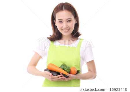 Summer vegetables and women Summer vegetables and women 16923448