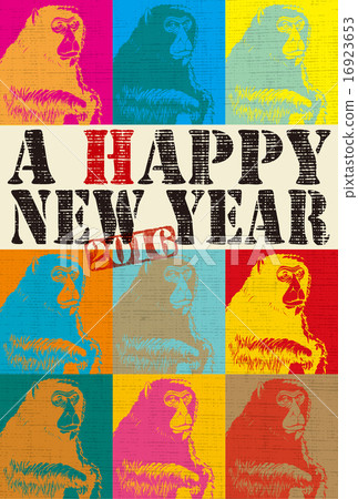 2016 New Year's card _ colorful application 2016 New Year's card _ colorful application 16923653