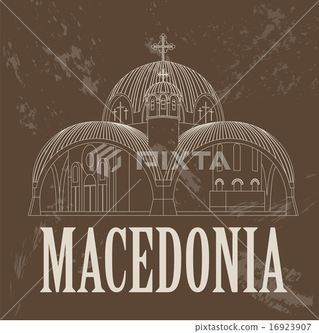 Macedonia landmarks. Retro styled image. 16923907