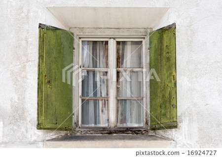 old wooden window exterior view old wooden window exterior view 16924727