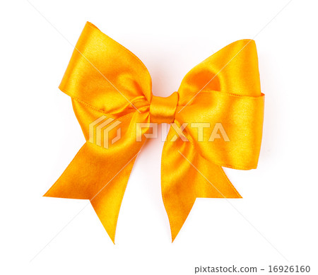 golden bow made from silk ribbon golden bow made from silk ribbon 16926160