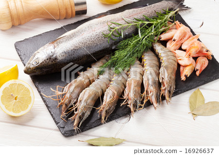Fresh raw sea food with spices Fresh raw sea food with spices 16926637