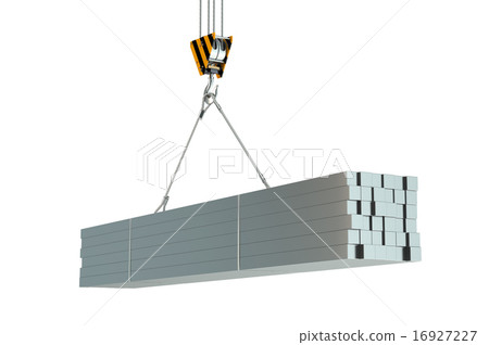 Crane hook and metal square rods 16927227