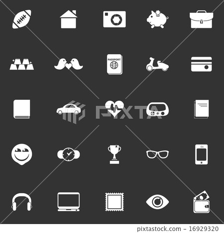 Personal data icons on gray background Personal data icons on gray background 16929320