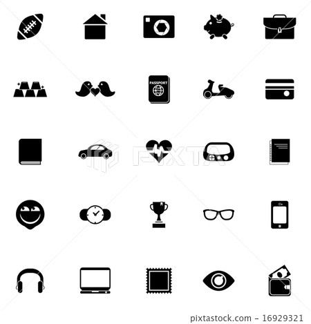 Personal data icons on white background Personal data icons on white background 16929321