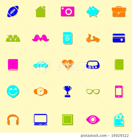 Personal data neon icons with shadow Personal data neon icons with shadow 16929322
