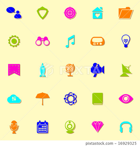 SEO neon icons with shadow SEO neon icons with shadow 16929325