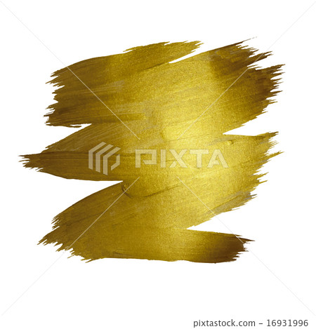 Gold Shining Paint Stain Hand Drawn Illustration 16931996