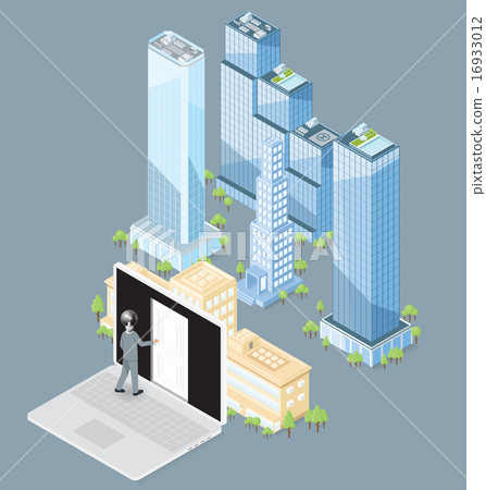 Vector 3d Flat Isometric Office Building Vector 3d Flat Isometric Office Building 16933012