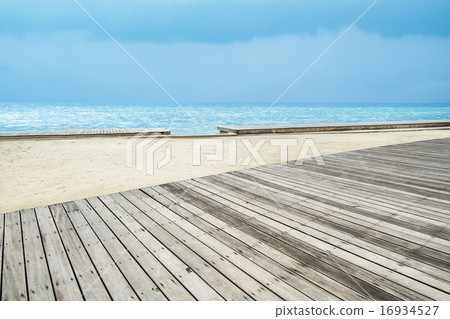 seascape with emptywooden pier seascape with emptywooden pier 16934527