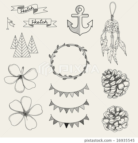 Hipster sketch retro design. Hand written Hipster sketch retro design. Hand written 16935545