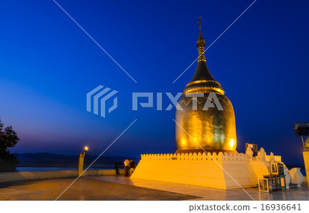Bupaya pagoda at twilight in Bagan, Myanmar Bupaya pagoda at twilight in Bagan, Myanmar 16936641