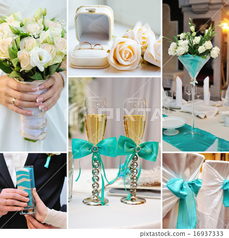 collage of wedding pictures decorations 16937333