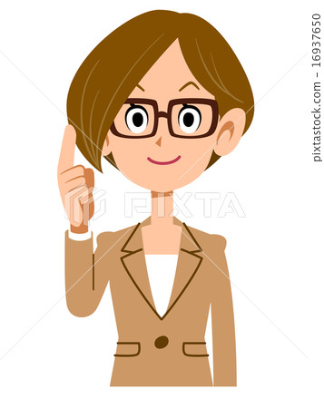 穿著西裝的女人,放了他的食指 穿著西裝的女人,放了他的食指 16937650