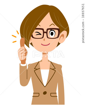 一個女人穿著西裝拇指向上 一個女人穿著西裝拇指向上 16937651