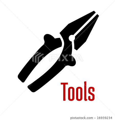 Pliers tool with wire cutter blades 16939234