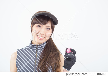 Golf girls cute white back Golf girls cute white back 16940602