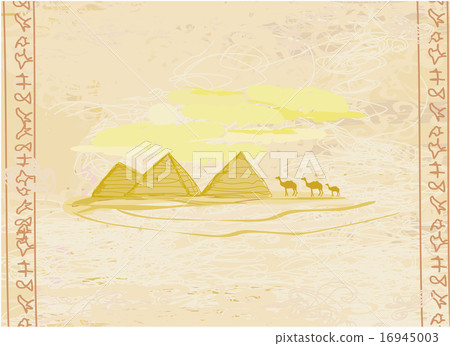 old paper with pyramids giza old paper with pyramids giza 16945003