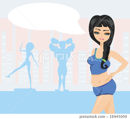 girl in the gym unhappy with her figure girl in the gym unhappy with her figure 16945009