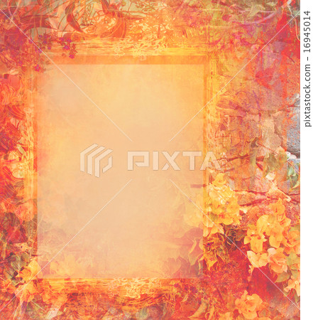 floral vintage canvas frame floral vintage canvas frame 16945014