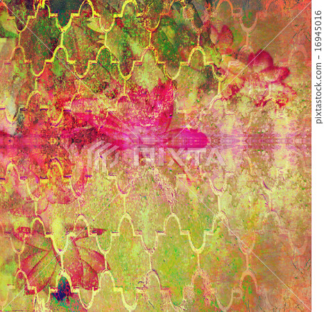 Old vintage background with flowers, retro style Old vintage background with flowers, retro style 16945016