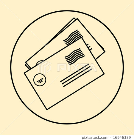 Envelope Mail icon, vector illustration. Flat design style 16946389