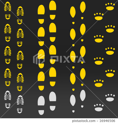Footstep vector. Road. 16946506