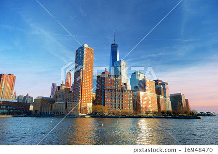 Sunset dusk view of the Battery City Sunset dusk view of the Battery City 16948470