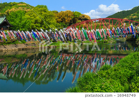 Carp streamers in Kawakami Gorges Carp streamers in Kawakami Gorges 16948749