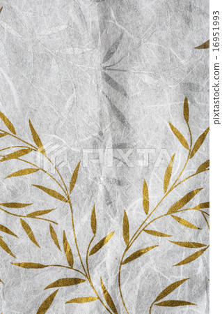 Mulberry paper texture with golden and silver leaf Mulberry paper texture with golden and silver leaf 16951993