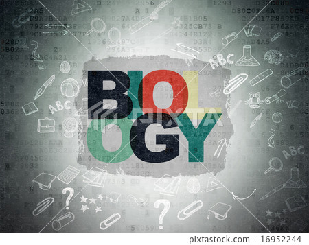Learning concept: Biology on Digital Paper background 16952244