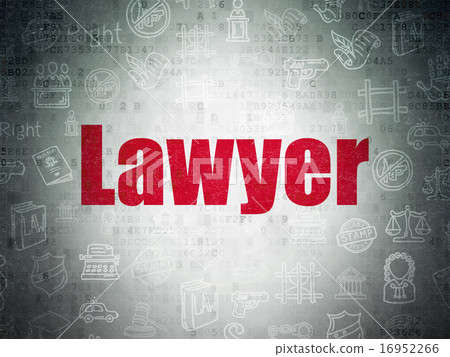 Law concept: Lawyer on Digital Paper background Law concept: Lawyer on Digital Paper background 16952266