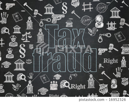 Law concept: Tax Fraud on School Board background 16952326